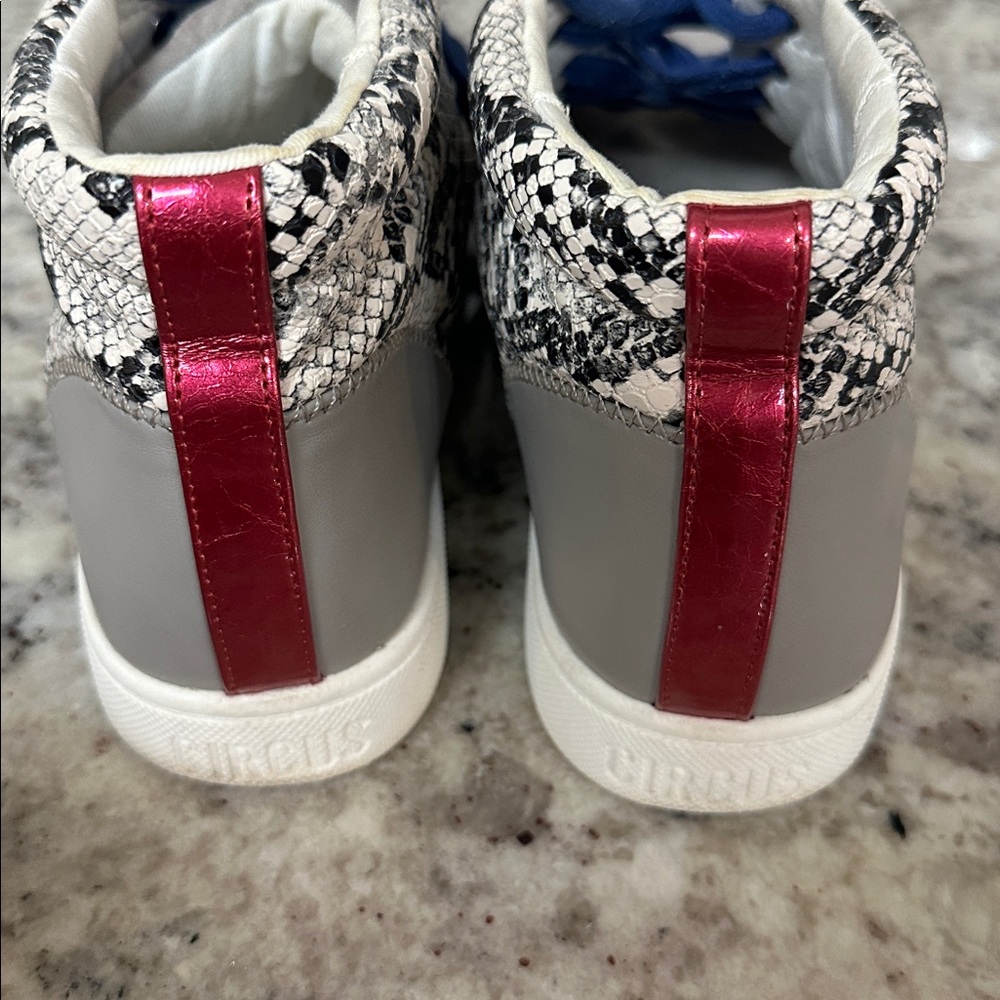 Same Edelman snake skin Stylish High-Top Sneakers‎ with Blue Laces - Picture 4 of 7